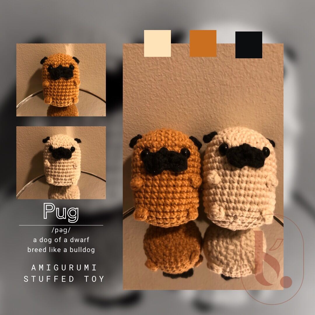 Potato Pug free amigurumi pattern