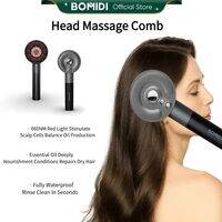 BOMIDI 660NM Infrared Light Electric Scalp Massage Comb MG4 Promote Hair Growth Massage Brush