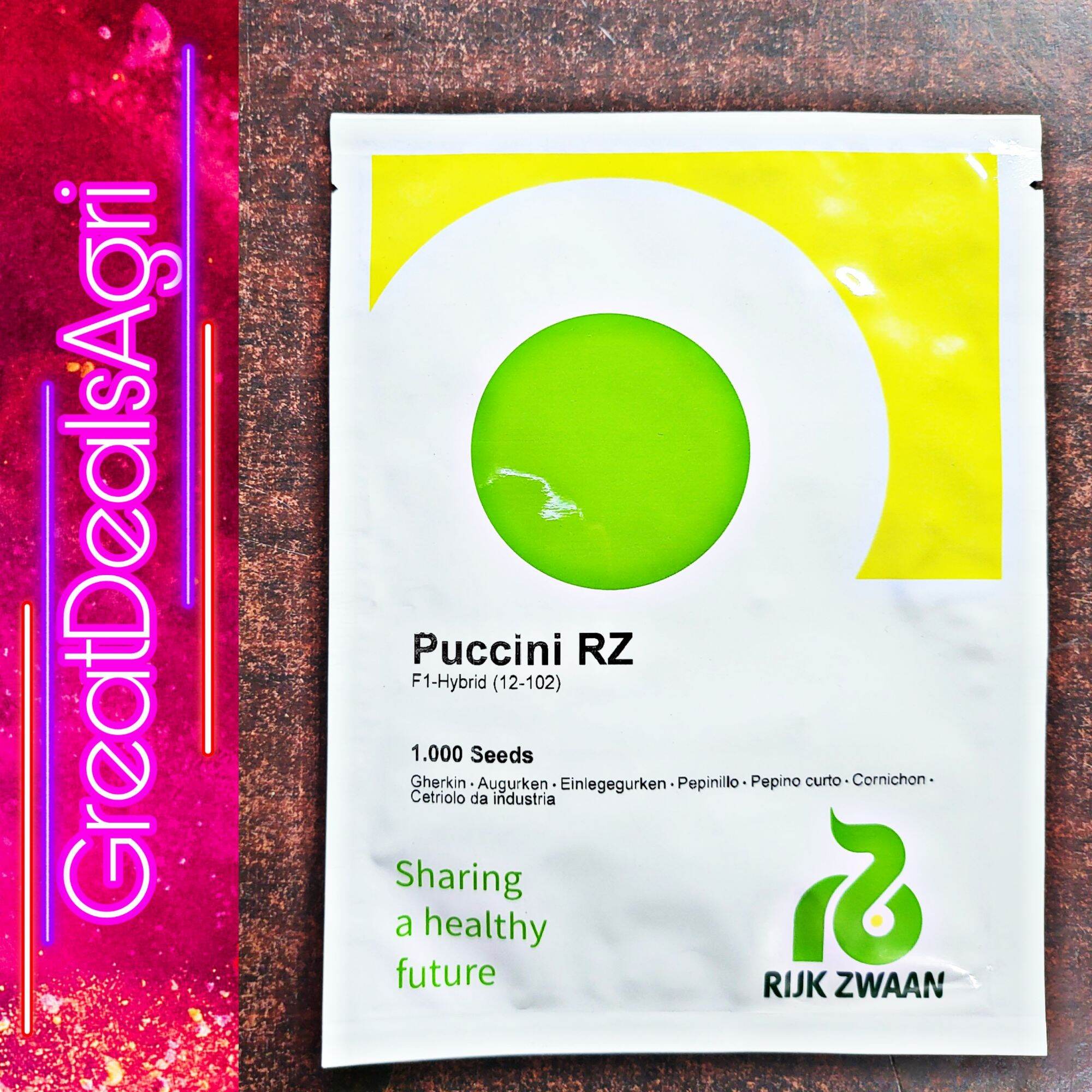 PUCCINI RZ HYBRID SNACK CUCUMBER SEEDS (1000 SEEDS) BY RIJK ZWAAN
