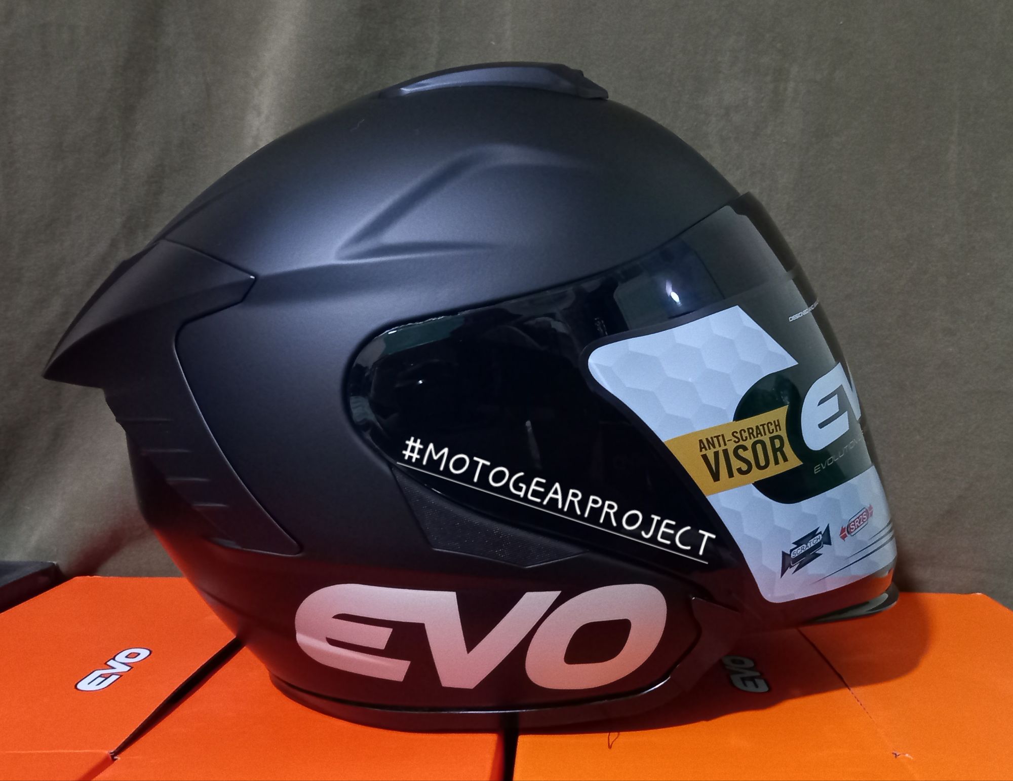 EVO RX-5 Matte Black Half Face Dual Visor Helmet | Lazada PH