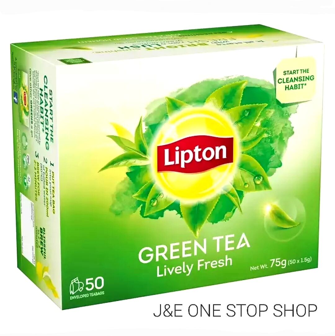 Lipton Green Tea Lively Fresh, 50 Teabags, 75g (Authentic) Lazada PH