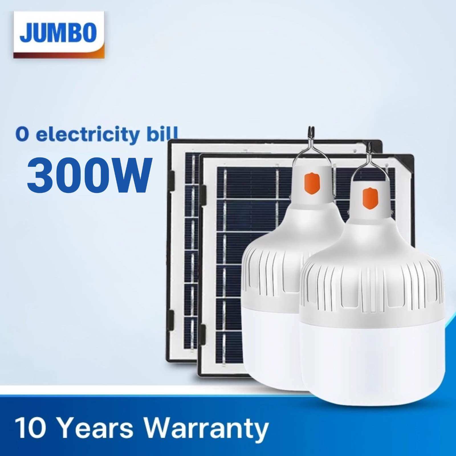 JUMBO Solar LED Bulb (BUY 1 TAKE 1) 400W/600W/800W/1000W Solar bulb solar outdoor light stall camping emergency power outage solar light outdoor waterproof