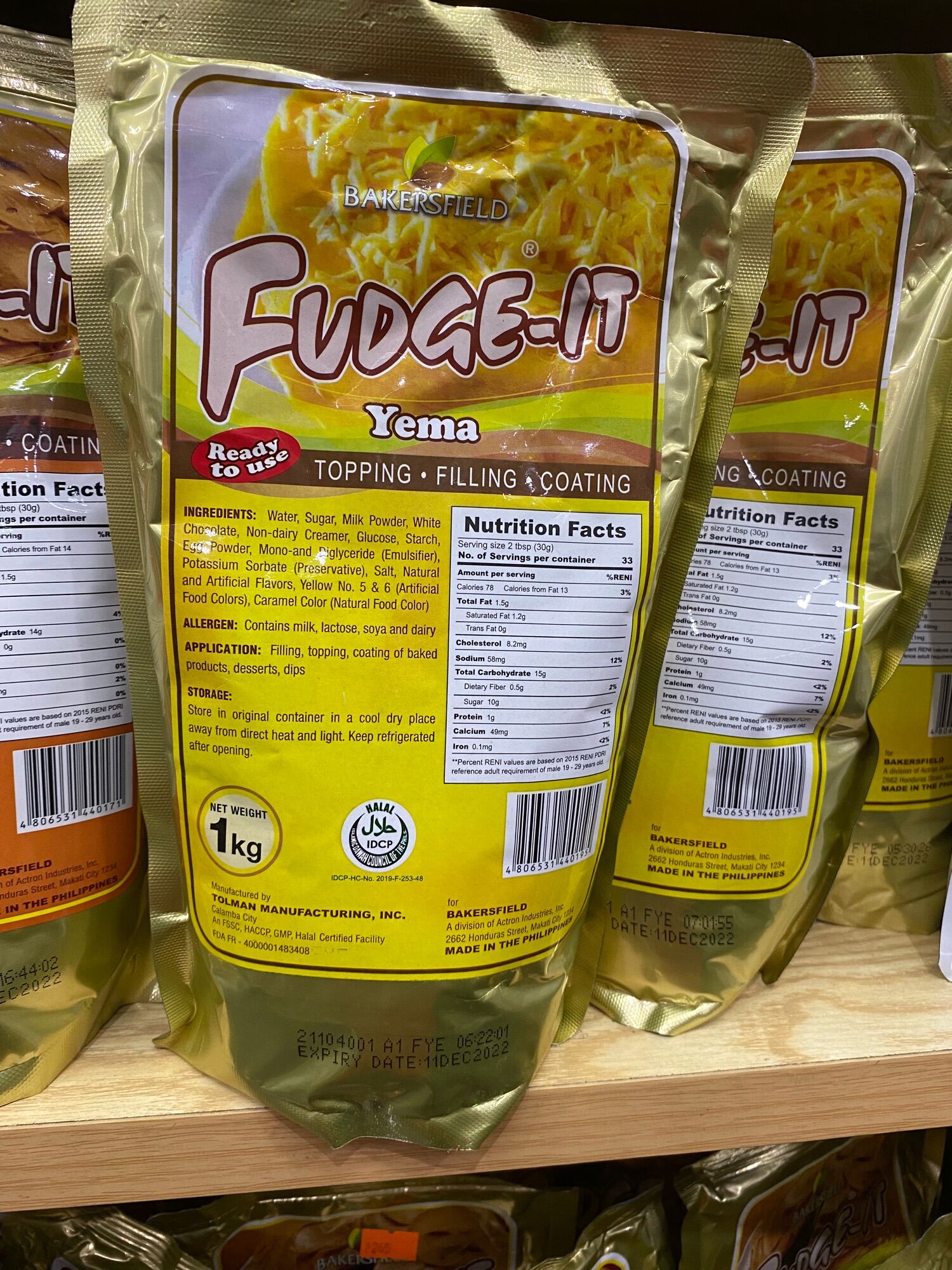 YEMA FUDGEIT by BAKERSFIELD 1kg Lazada PH