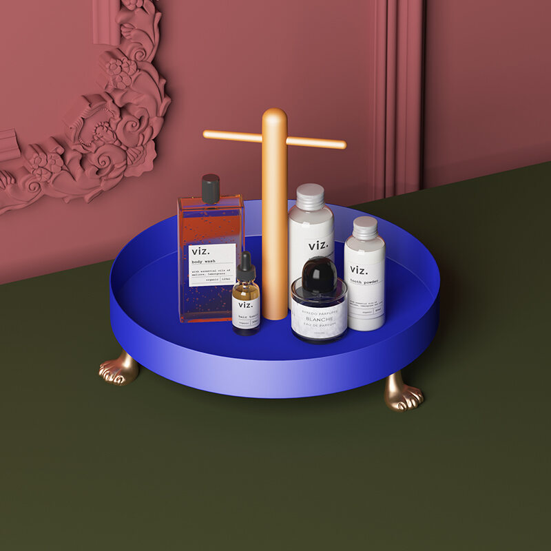 [Empty Meow] Nordic Bedroom Cosmetics Storage Rack Dressing Table