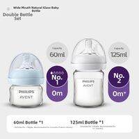 Avent | Anti-colic Wide-necked Baby Glass Bottle
