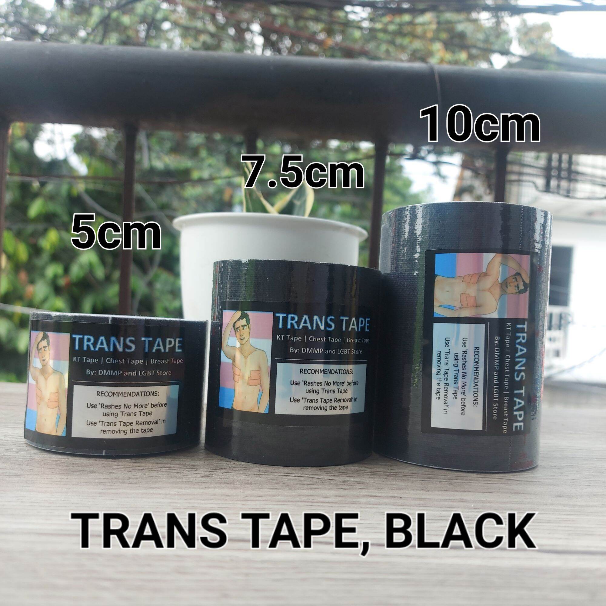 ORIGINAL Trans Tape PREMIUM QUALITY KT Tape Kinesiology Tape black