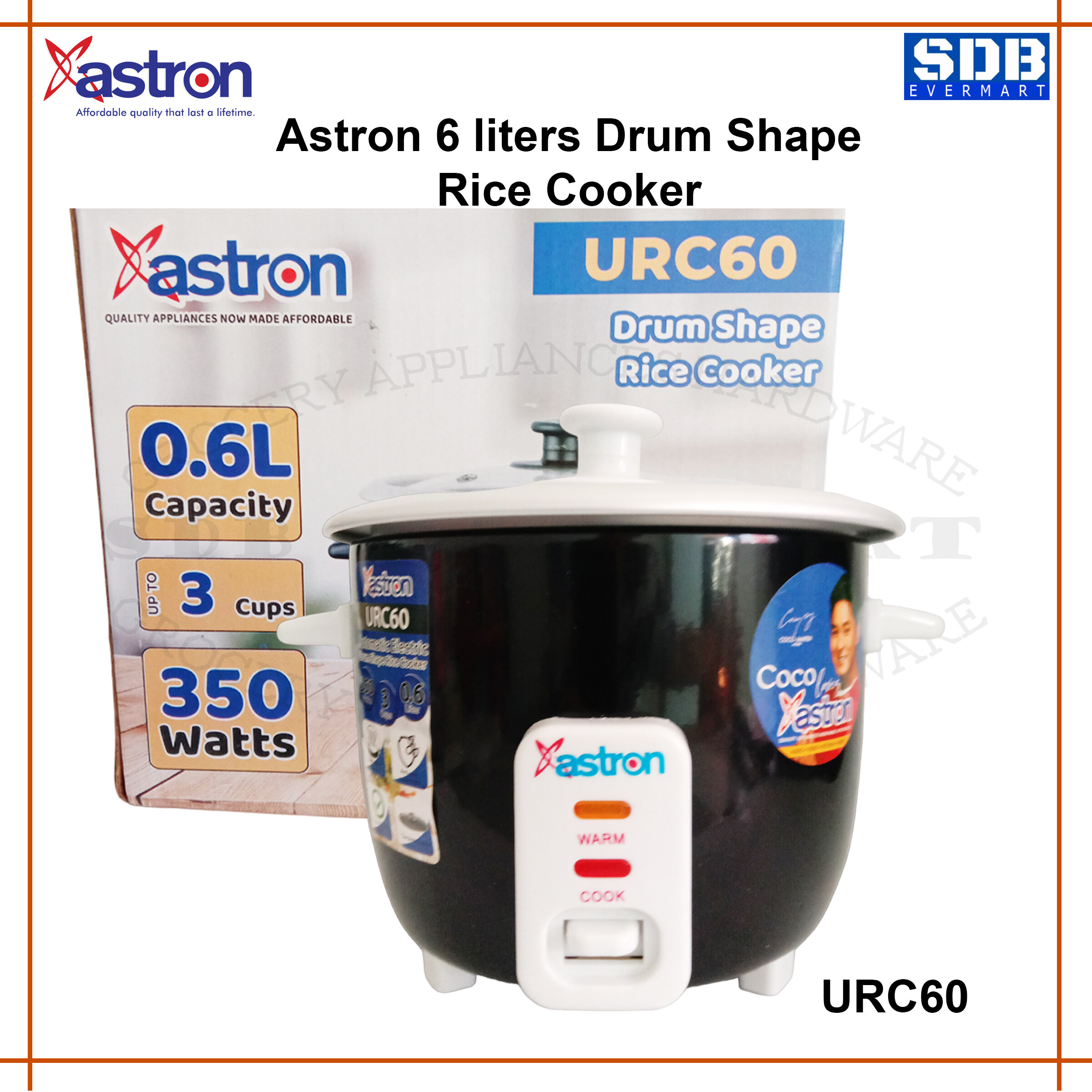 Astron-0.6 Liter Capacity-Rice Cooker-(URC-60)-1pc | Lazada PH
