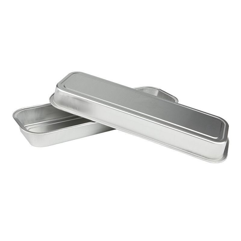 700ml Aluminum Foil Primary Color Barbecue Box Reusable Thickened Silver Tin Tray Barbecue Kebabs Aluminum Box with Cover Presyo  903 Piso*Libreng Shipping