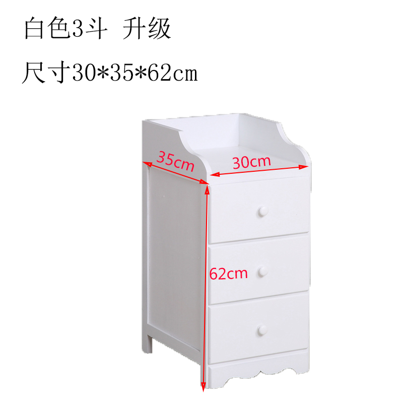 Solid Wood Chest of Drawers White Simple Modern Bedroom Locker American