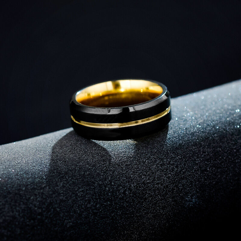 black middle finger ring