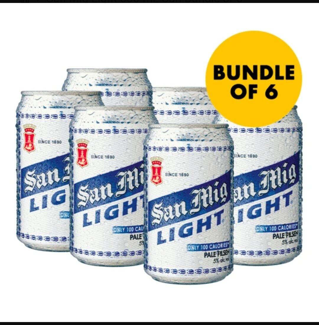 San Miguel Light Beer 330! ml (6 Cans) | Lazada PH