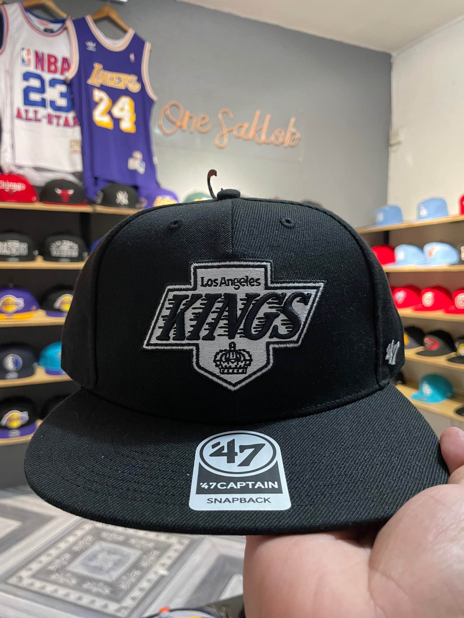 LA Kings Kingsnake Black Snapback - 47 Brand cap