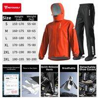 MOTOWOLF | Waterproof Raincoat and Pants Set for Motorcycle Riders Quick On Detachable Jacket and Pants Unisex Electric Motorcycle Rainwear