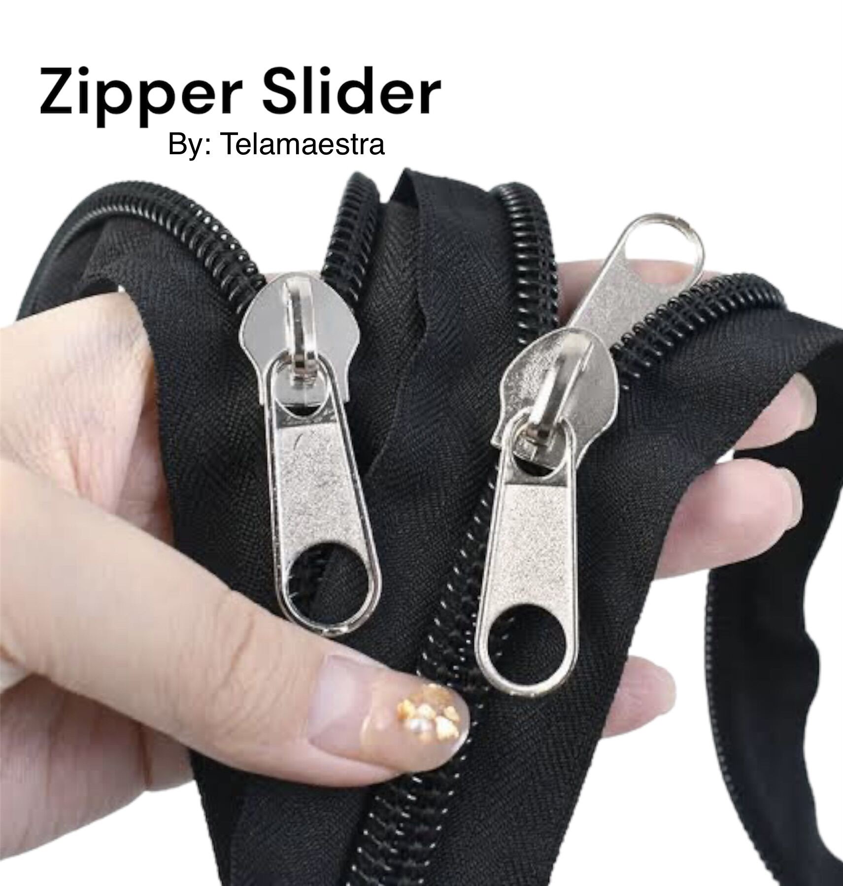 #3 Alloy Slider for Nylon Chain Zipper sold per piece