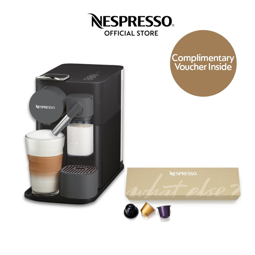 Nespresso Lattissima One Black Coffee Machine with Capsules