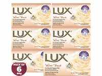 LUX Velvet Touch Soap Pack of 6 80g for Smooth Fragrant Skin Jasmine & Almond Oil