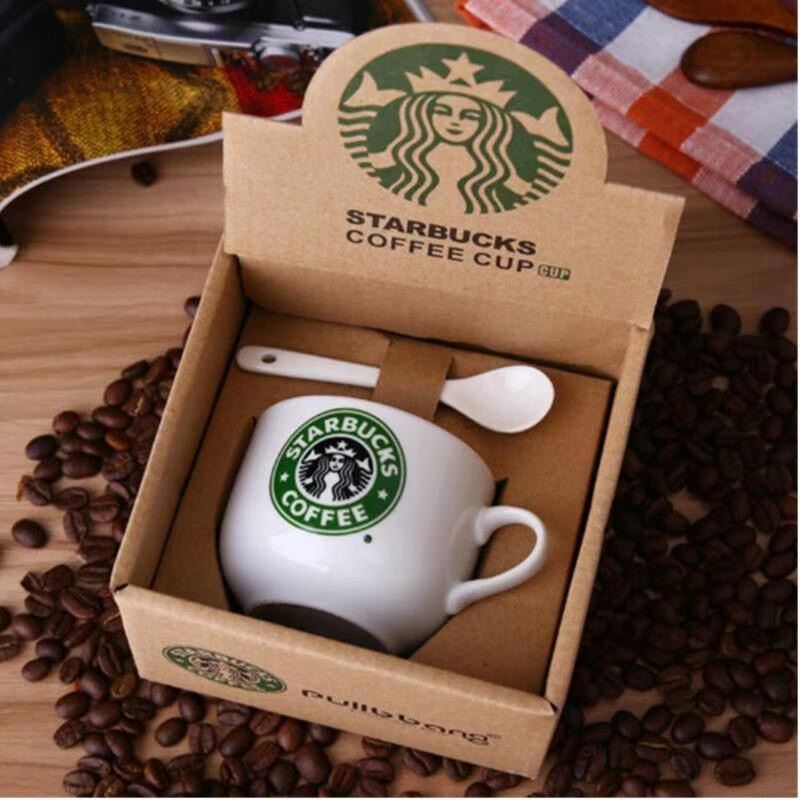 Starbucks Ceramic Coffee Mug with Spoon and Box - SALE