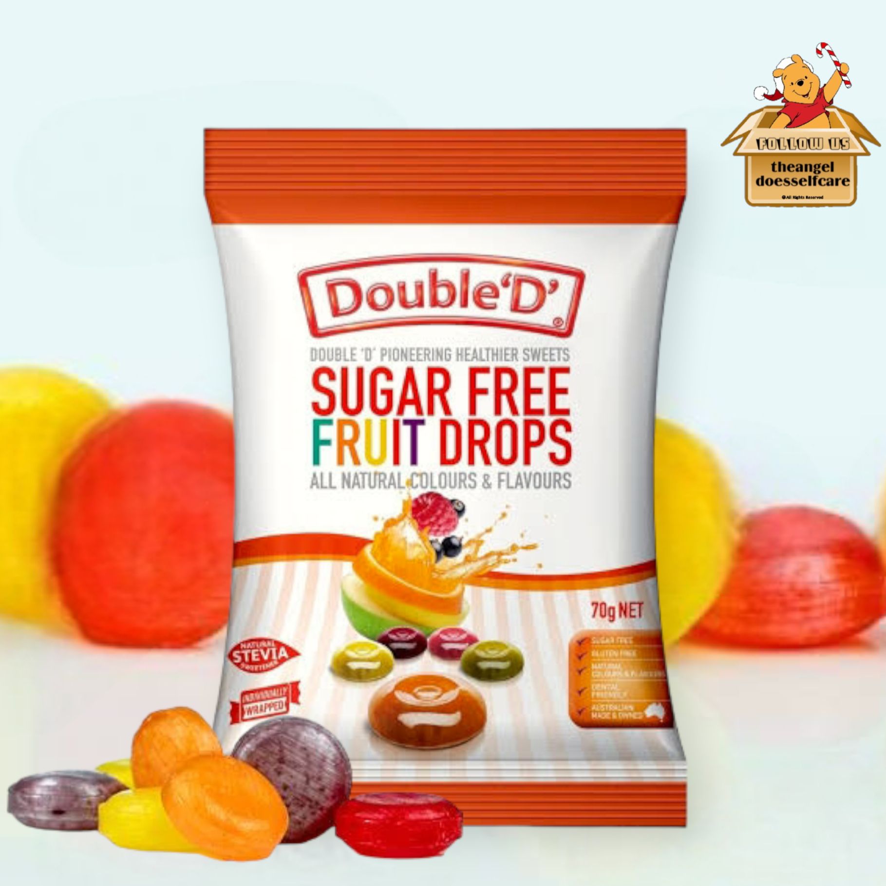Shop Double D Sugar Free Fruit Drops 70g