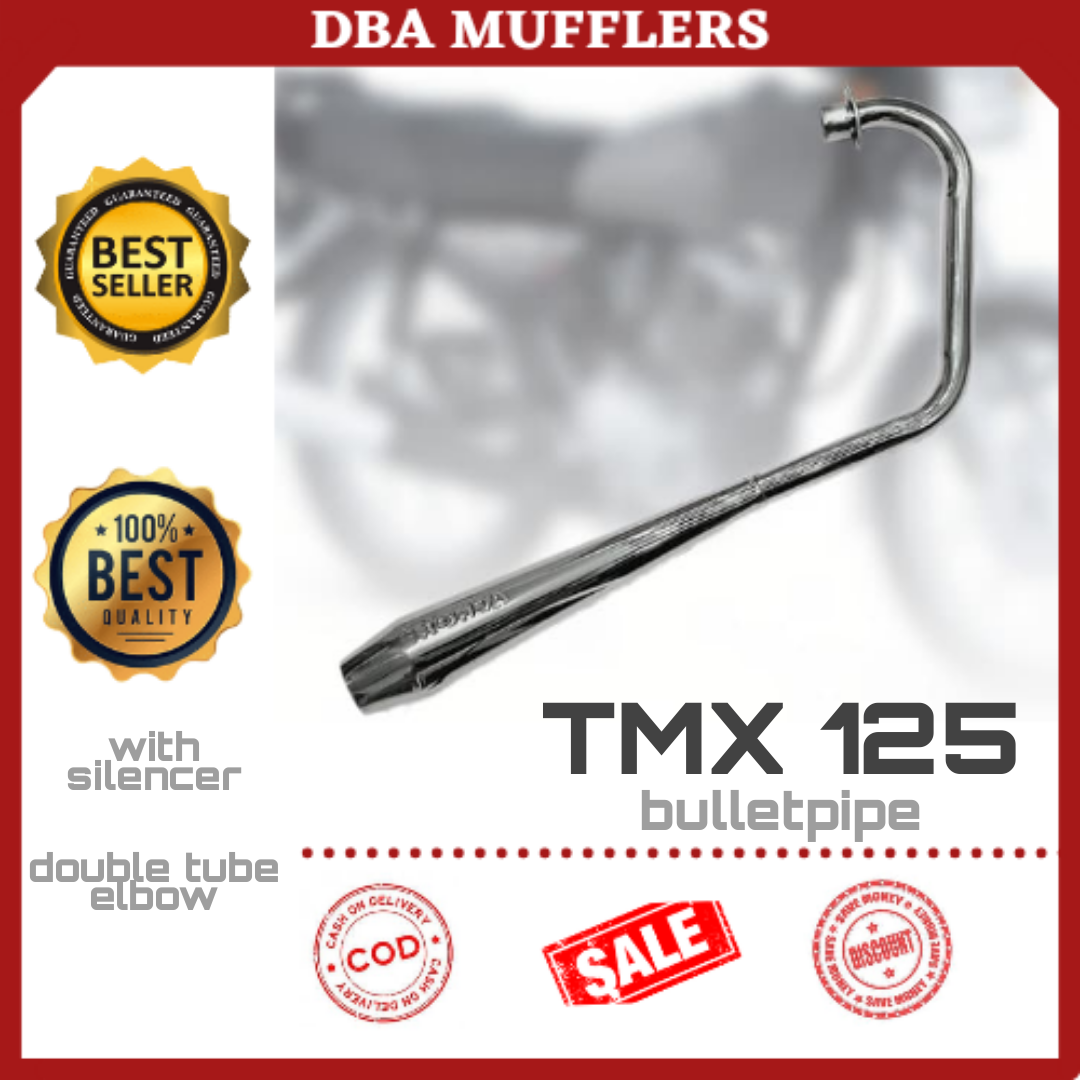 TMX 125 BULLETPIPE with silencer - Plug and play - Stainless - Honda -  Muffler - Exhaust - (Double Tube Elbow) | Lazada PH