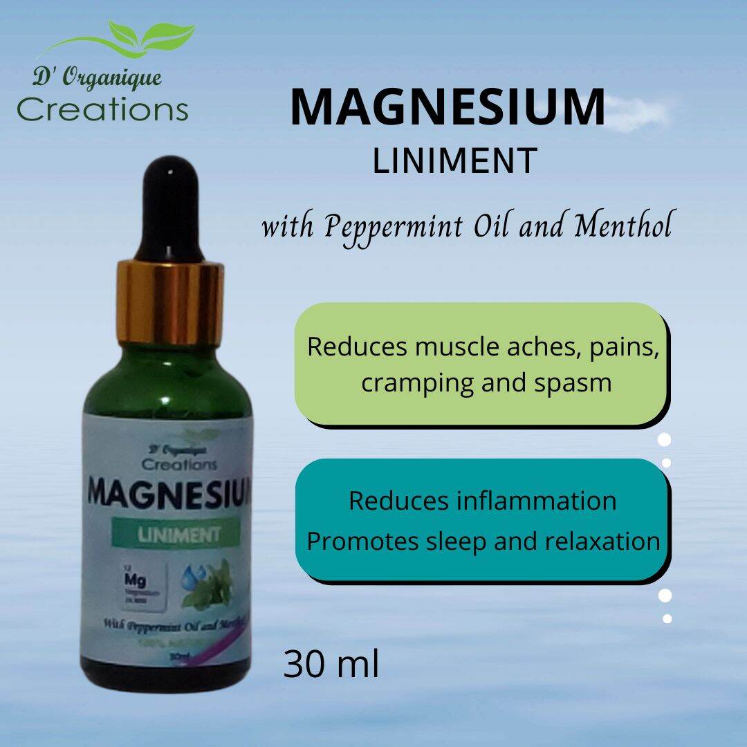 Magnesium Liniment with Peppermint Oil and Menthol 30ML(For Headache