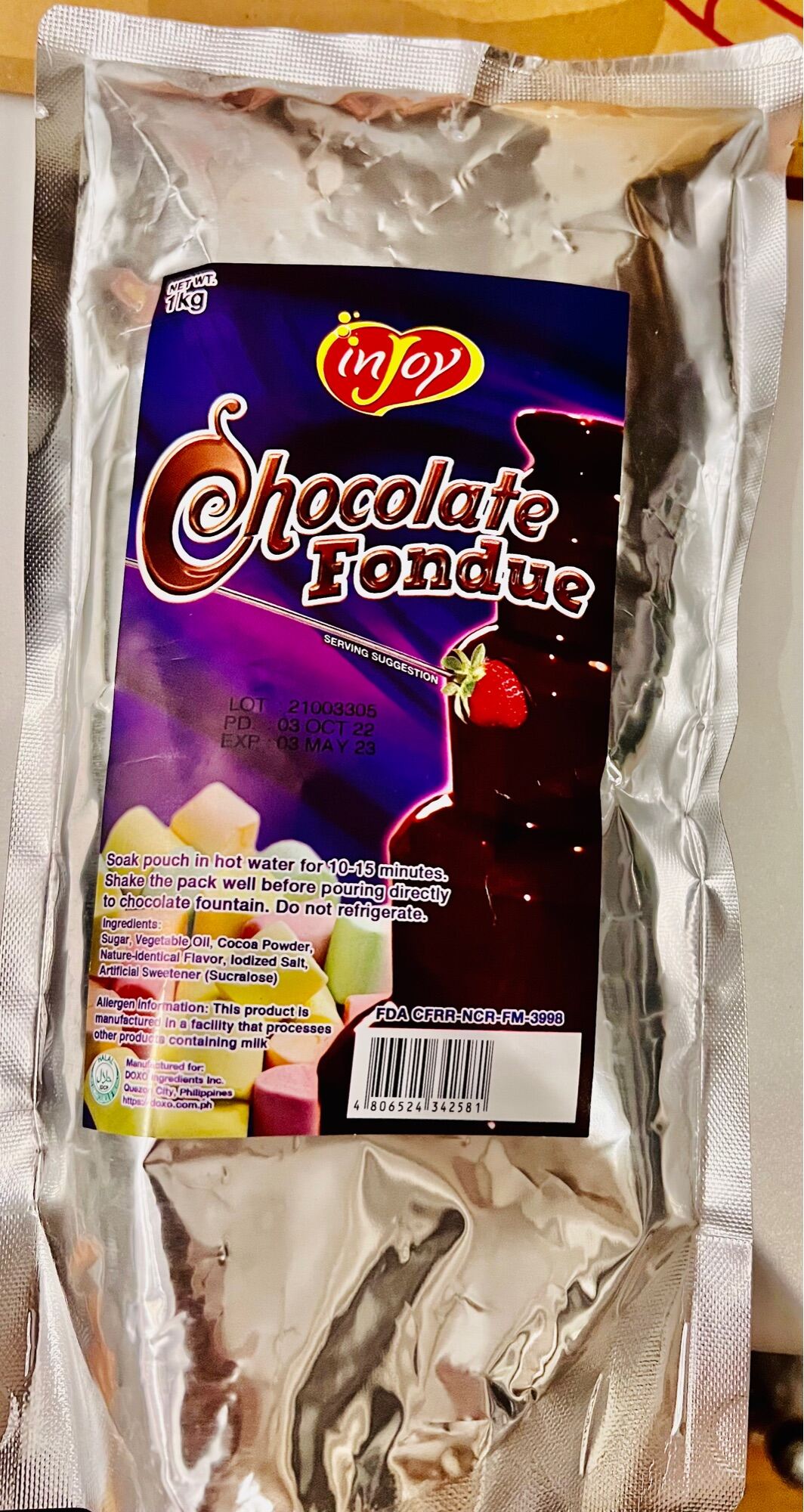 Chocolate Fondue Fountain Syrup (1kg) Ready to Use Chocolate Fondue