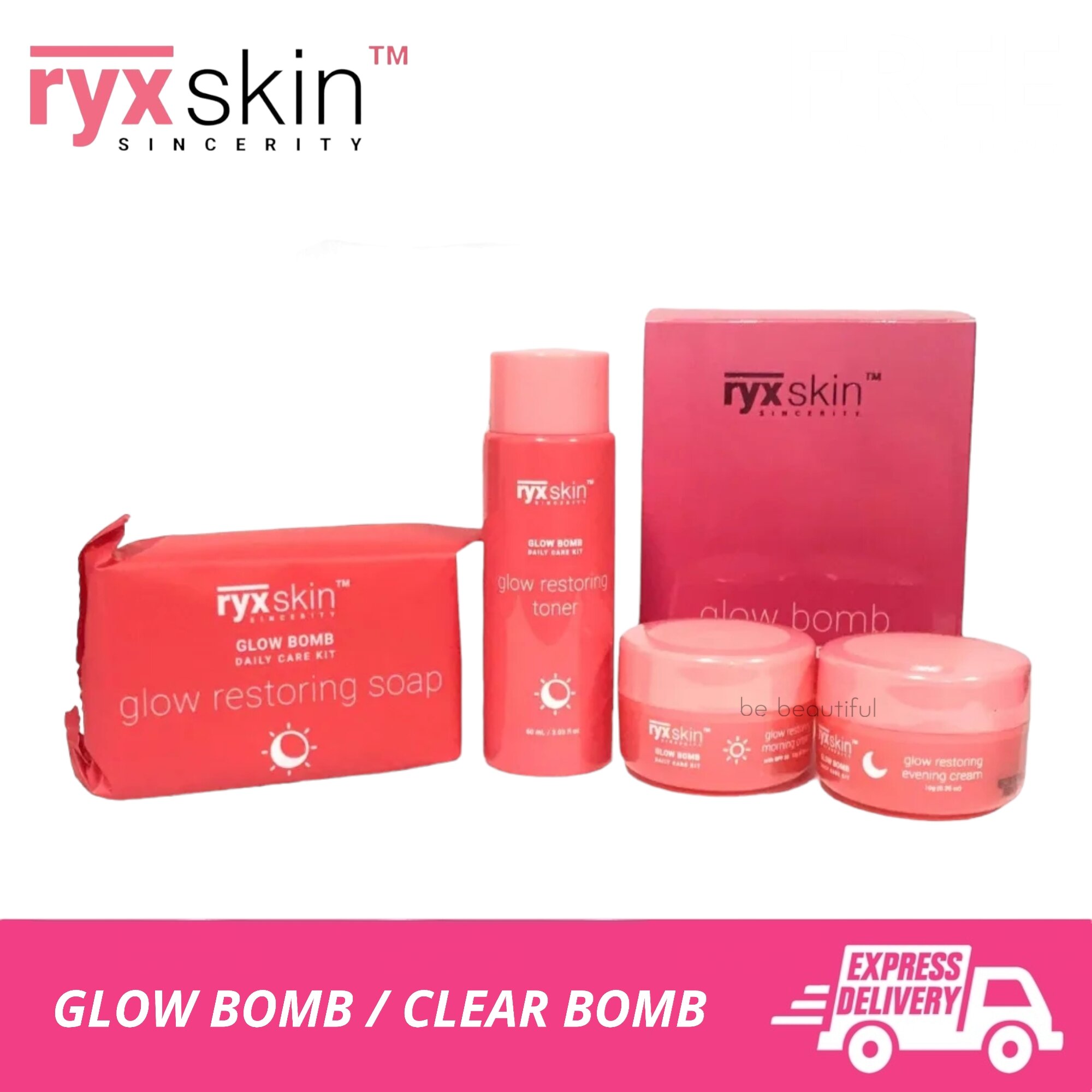 Ryx Original Clear Bomb | Ryx Glow Bomb | RyxSkin Original