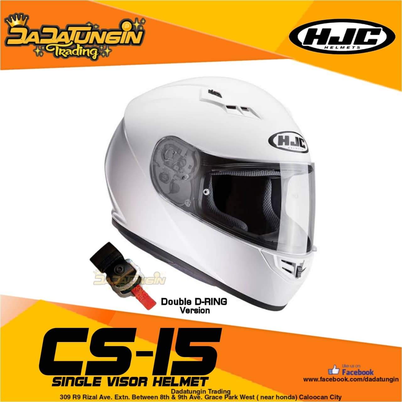 HJC CS-15 Fullface Helmet Double D-Ring Version