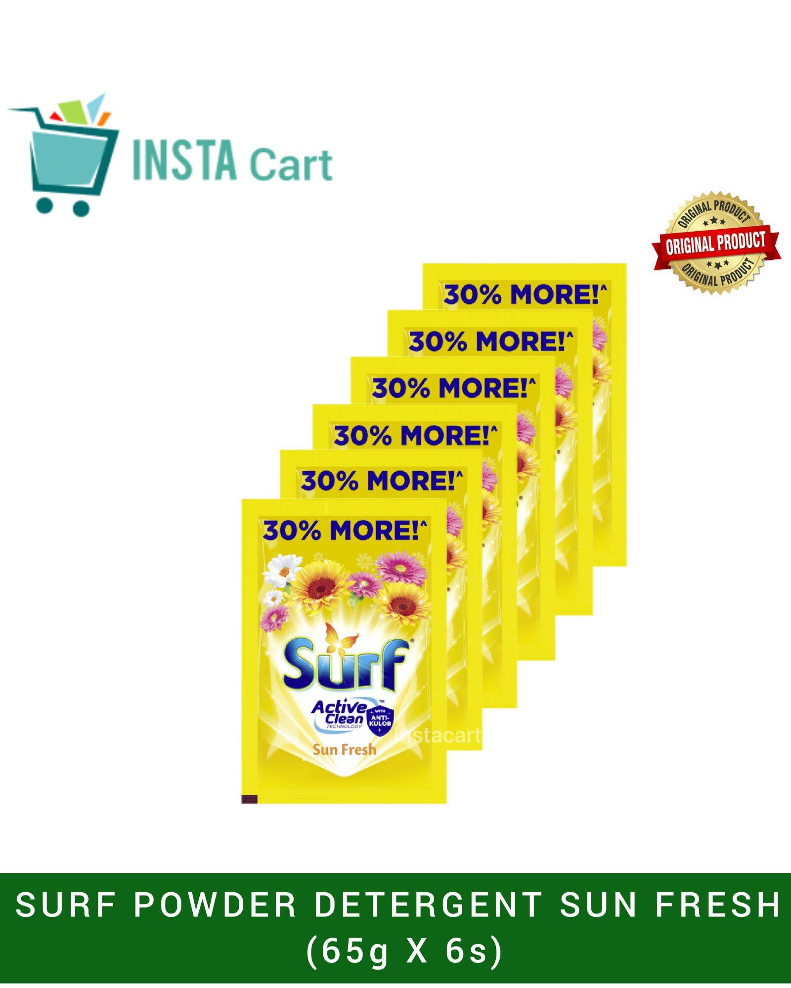 SURF POWDER DETERGENT SUN FRESH (65g X 6s) SACHET | Lazada PH