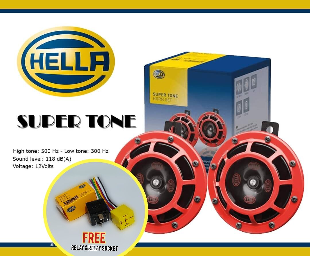 Hella Supertone Horn Set 12V with Free Relay and Relay Socket Lazada PH