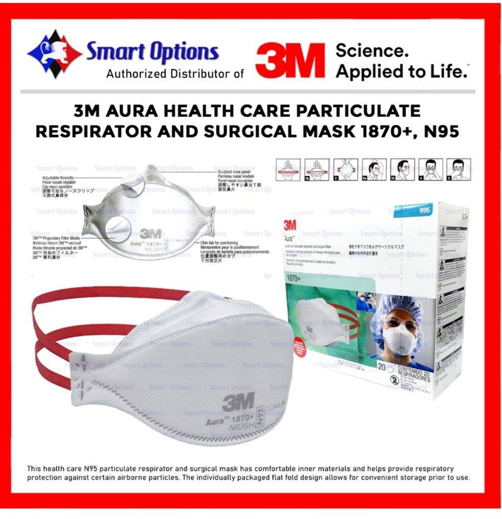 3M 1870 Aura Disposable Respirator 1 pc Lazada PH