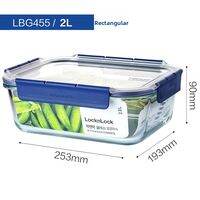 LocknLock | Vacuum Sealing Glass Food Storage Box Airtight Microwave Safe Heat Resistant Up to 400C Dishwasher Safe BPA Free Multiple Sizes 300ml 2000ml