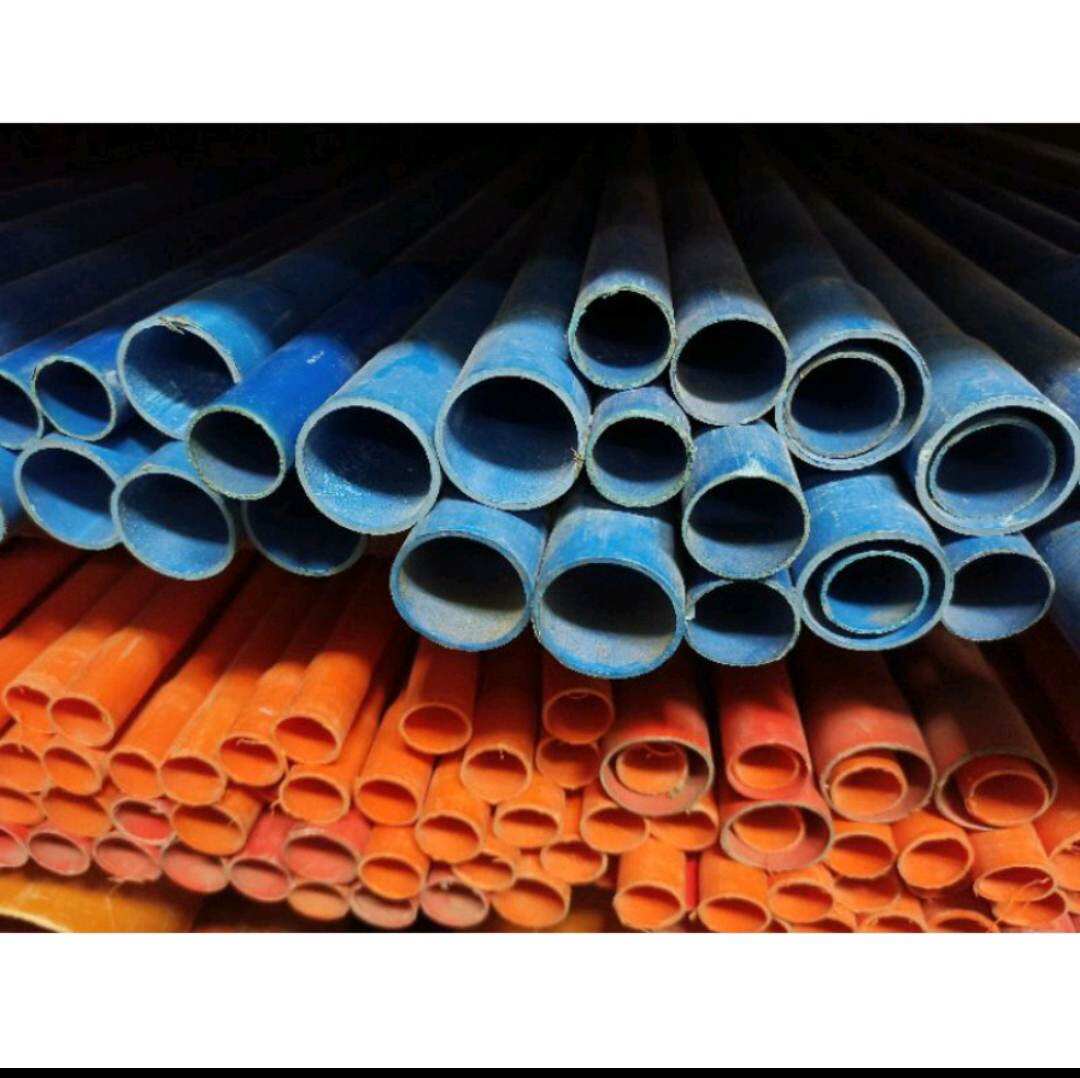 pvc blue and orange pipe heavy duty for water line and electrical sold