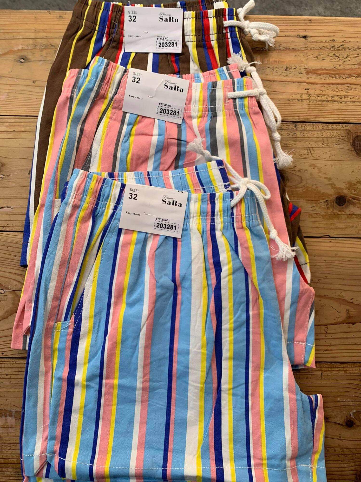 SARA SHORT FOR LADIES, PLUS SlZE VERTICAL STRIPES | Lazada PH