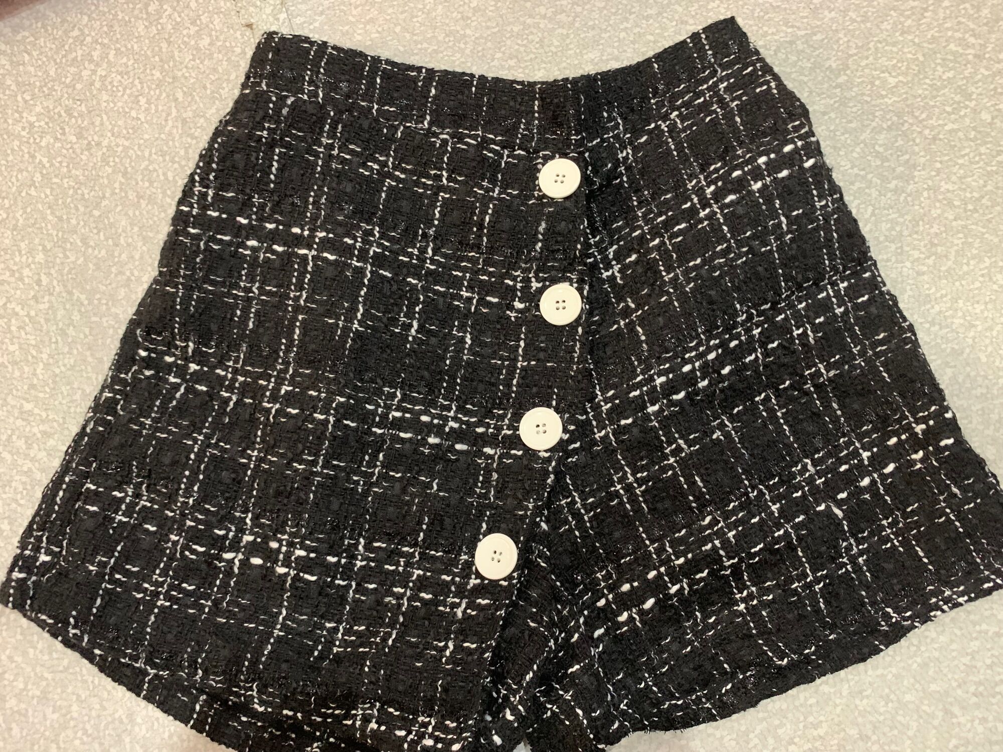 Azar Tweed Wrap Skort - Ivory