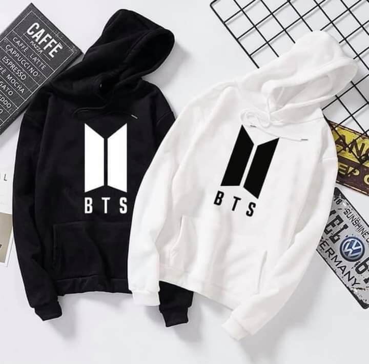 BTS BLACK AND White Hoodie Cut Out Shoulders Size Small £3.00 - PicClick UK