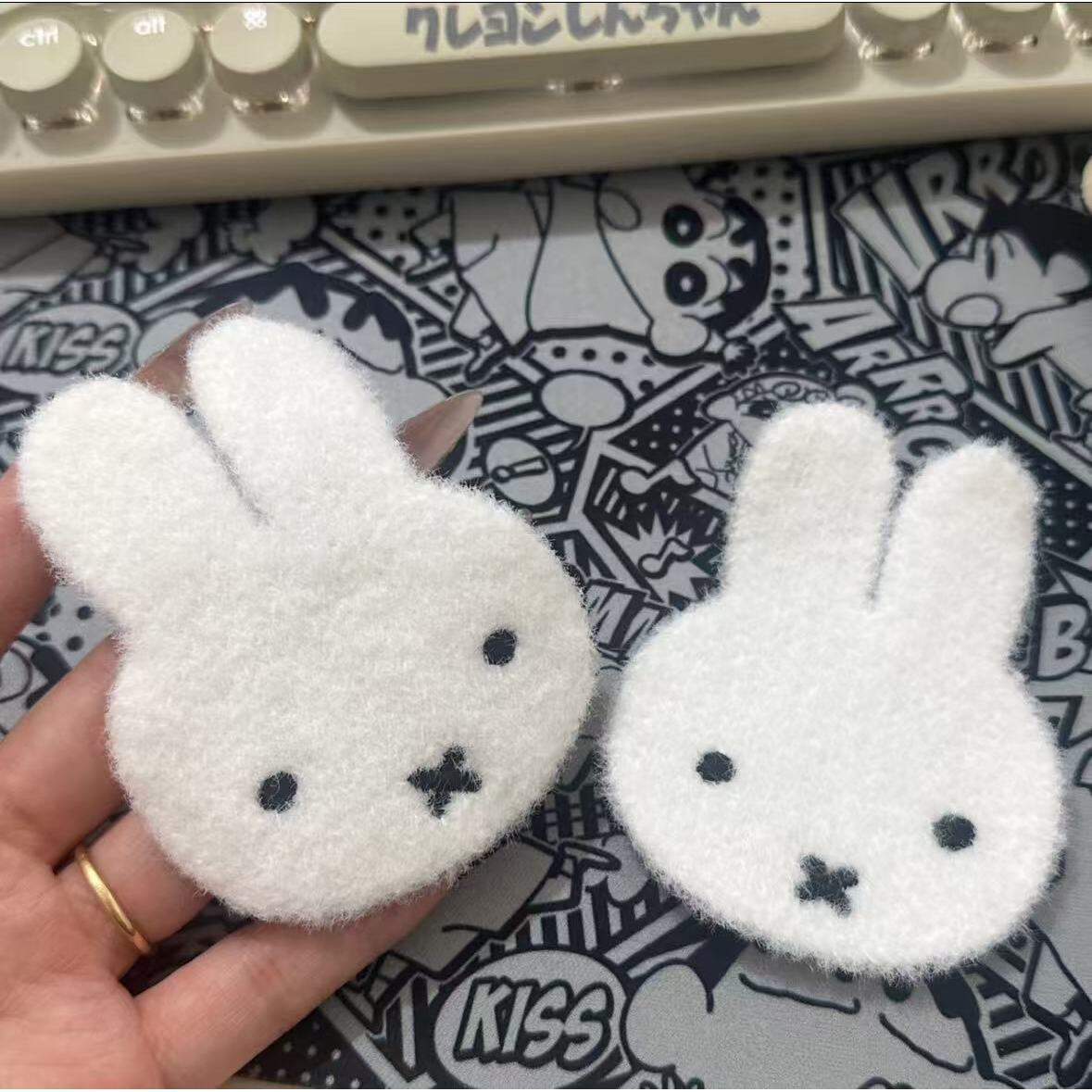 Miffy Rabbit Plush Hairline Stickers Sweet Girl Invisible Magic Sticker Hair Accessories Cute Mixed Material Unbranded