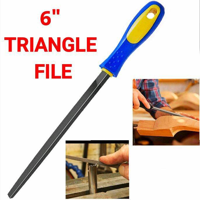 Bastard Cut Mill File, 6" Triangle File with High Carbon Hardened Steel