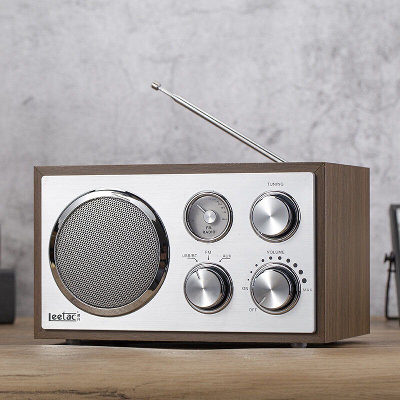 Lidan Retro Radio for the Elderly Wooden Desktop Bluetooth Audio Home