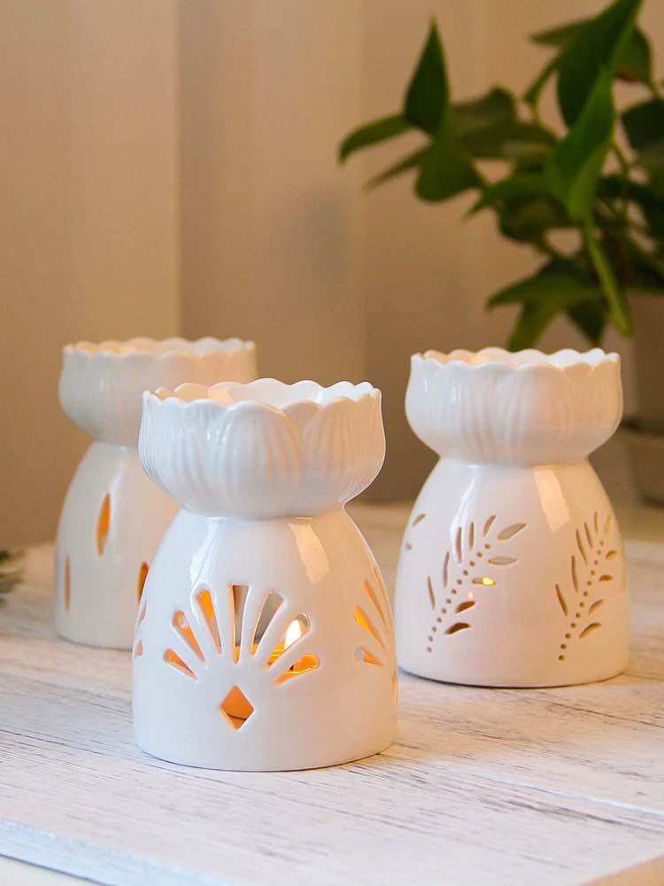 Ziyang Ceramic Lotus Oil Burner