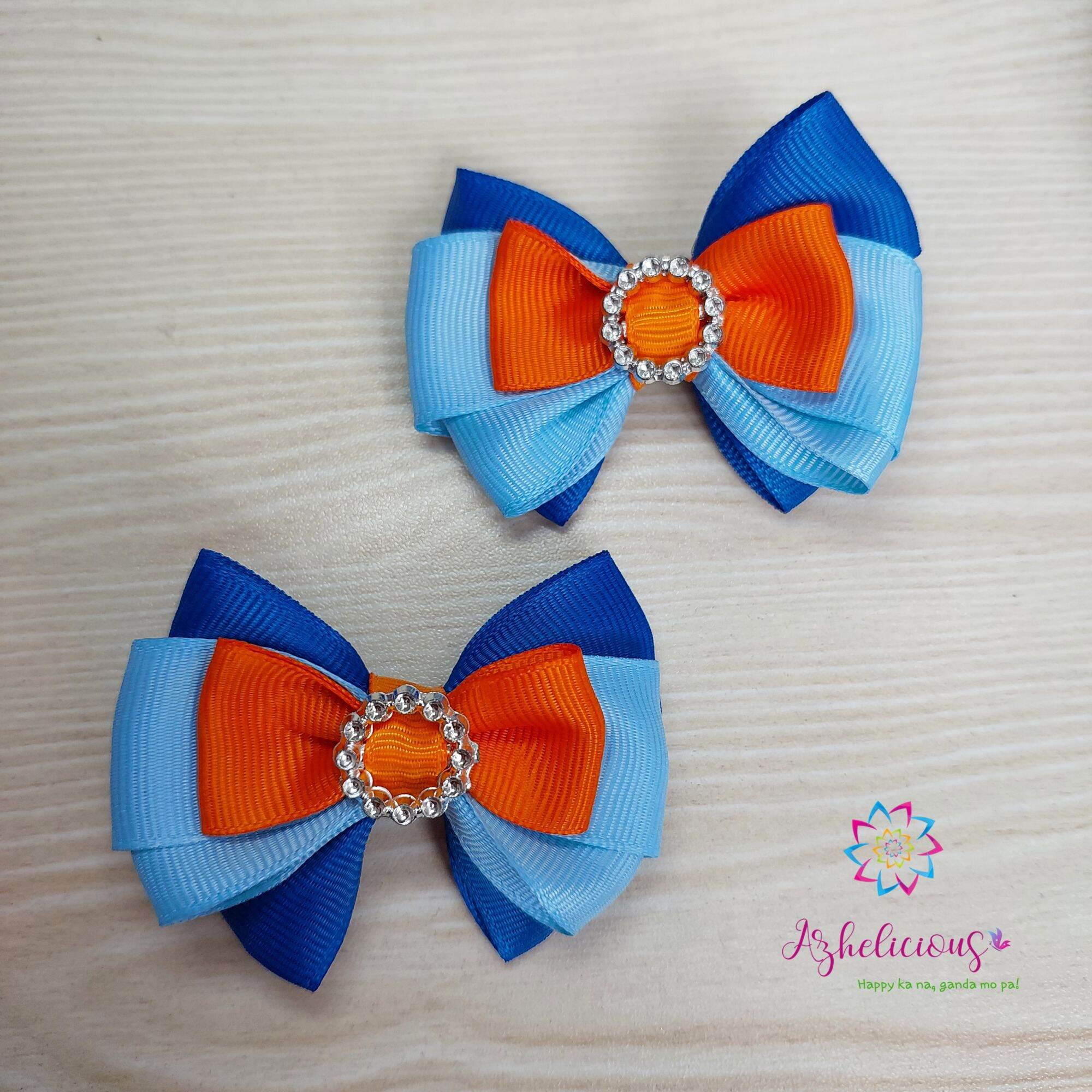 Azhelicious cute Blippi inspired kids bow hair tie sold by pair | Lazada PH