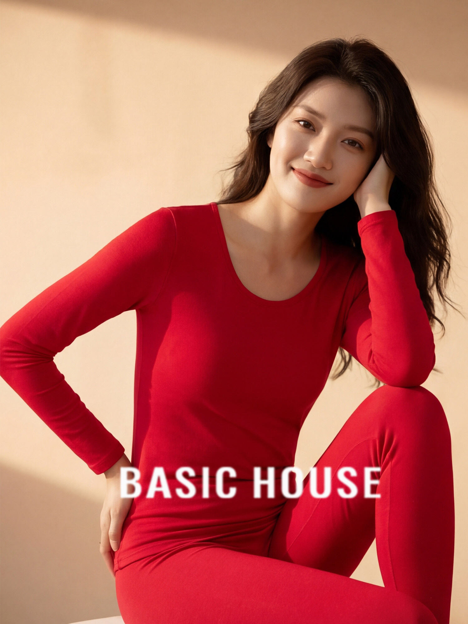 Basic House | Lucky New Year Red Thermal Underwear Set for Women Presyo 1,515 Piso*Libreng Shipping