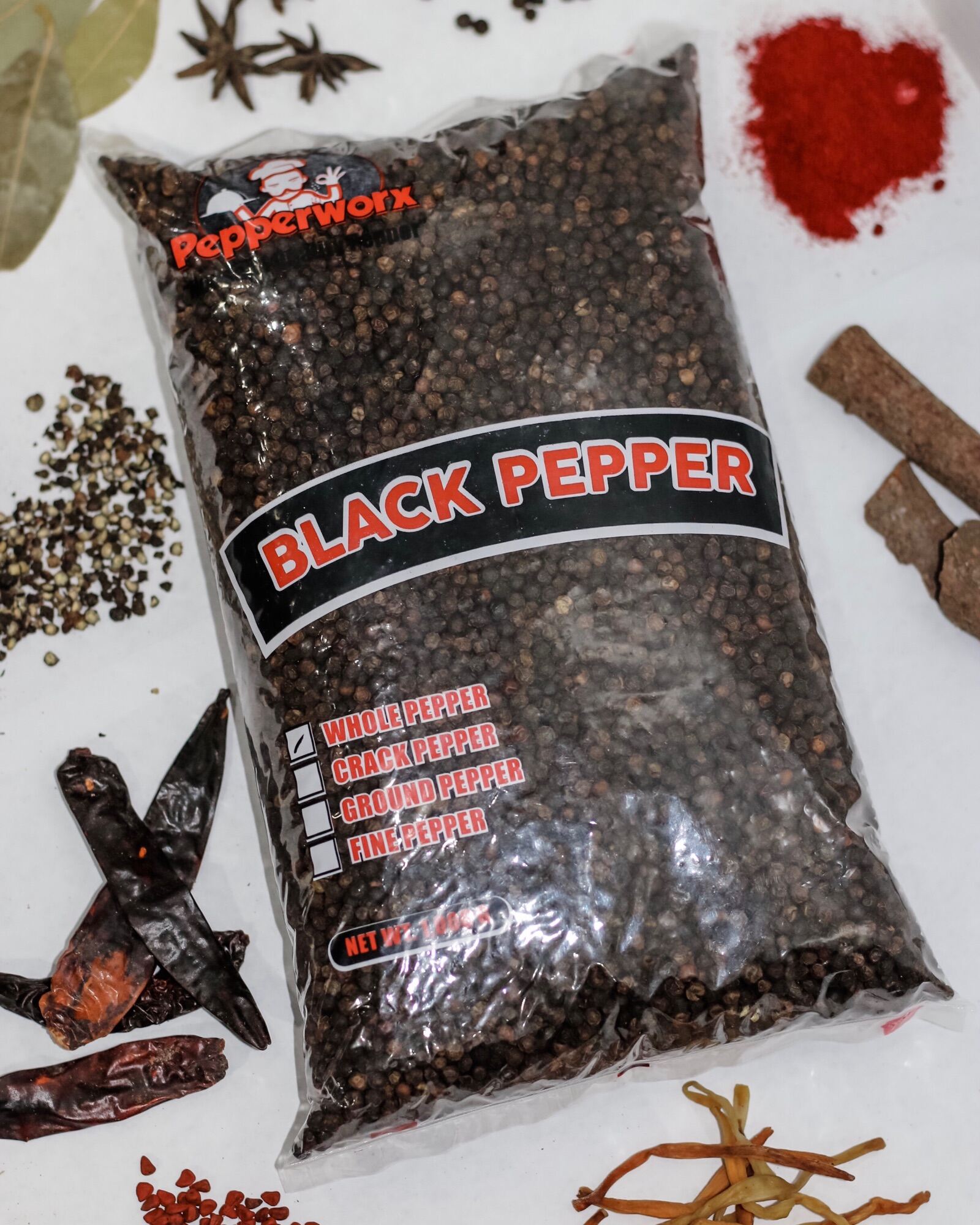 Pepper Worx Black Pepper Whole 1KG Lazada PH