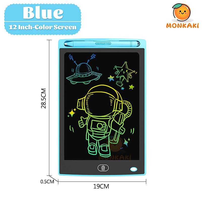 LCD Writing Tablet for Kids Color Screen 8.5 Inch 12 Inch 16 Inch Portable Smart Notebook Drawing Board With Pen and Erase Drawing Pad LCD Electronic Writing Board Handwriting Drawing Tablet Pads for Kids Gift