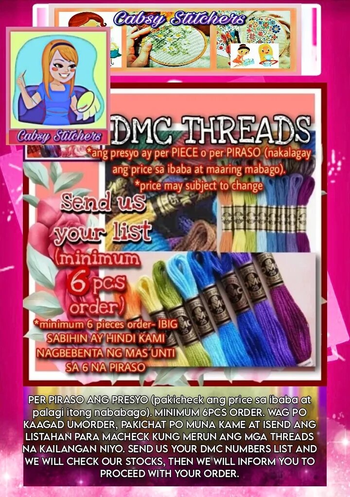 Dmc Threads Per Piece / Send US Your List