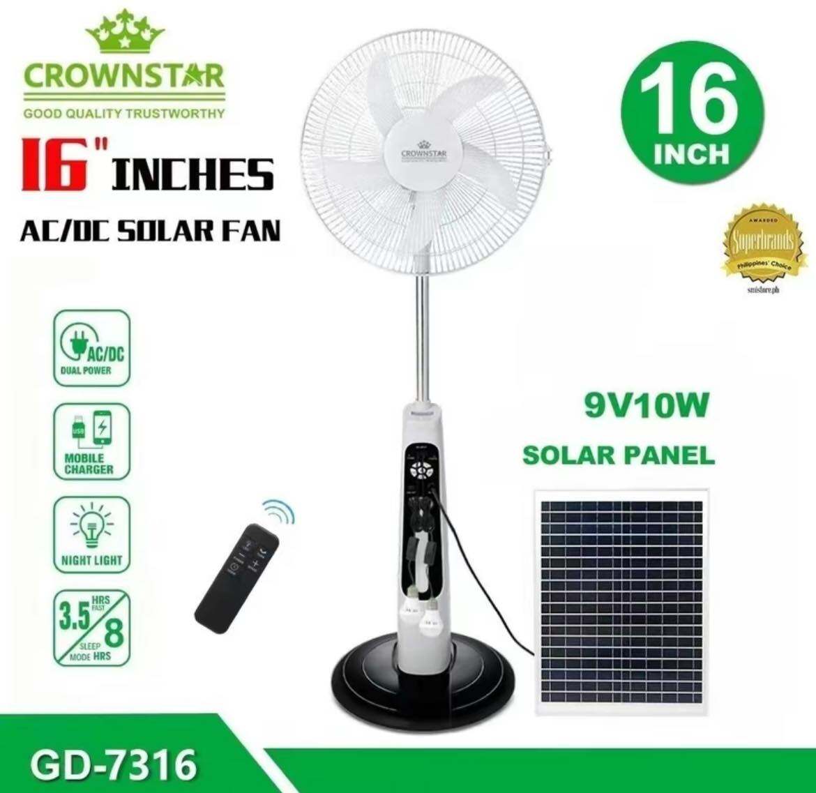HANEsthetic 16 INCH STAND FAN WITH SOLAR AND REMOTE WITH FREE LIGHT (2 PCS.) Presyo  3,999 Piso*Libreng Shipping