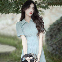 NIUVIES | French College Style Womens Summer Long Dress
