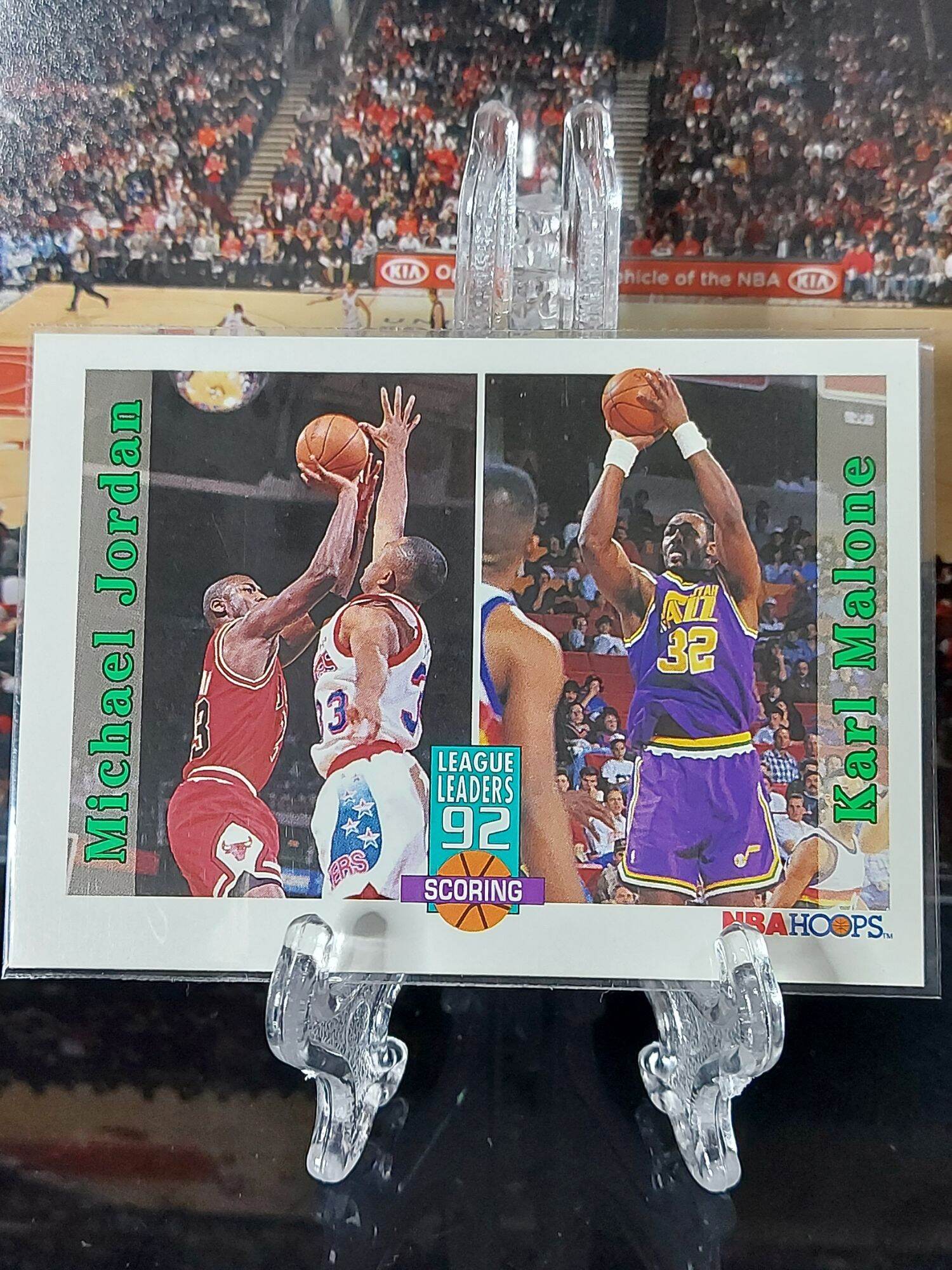 NBA card Michael Jordan / Karl Malone Hoops 1992 League Leaders - Scoring  (nrmnt) #320 | Lazada PH