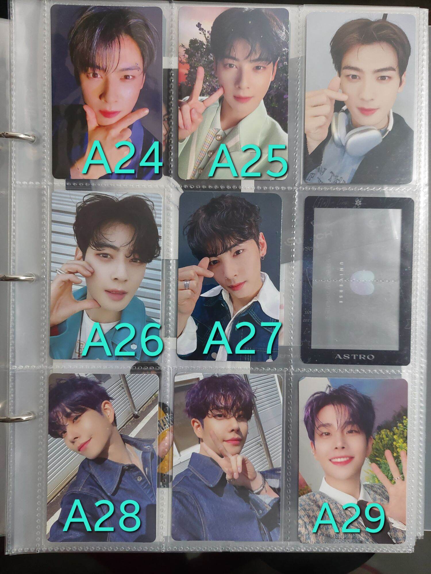 ASTRO OFFICIAL PHOTOCARDS BATCH 3[MJ, JINJIN, CHA EUNWOO, MOONBIN ...