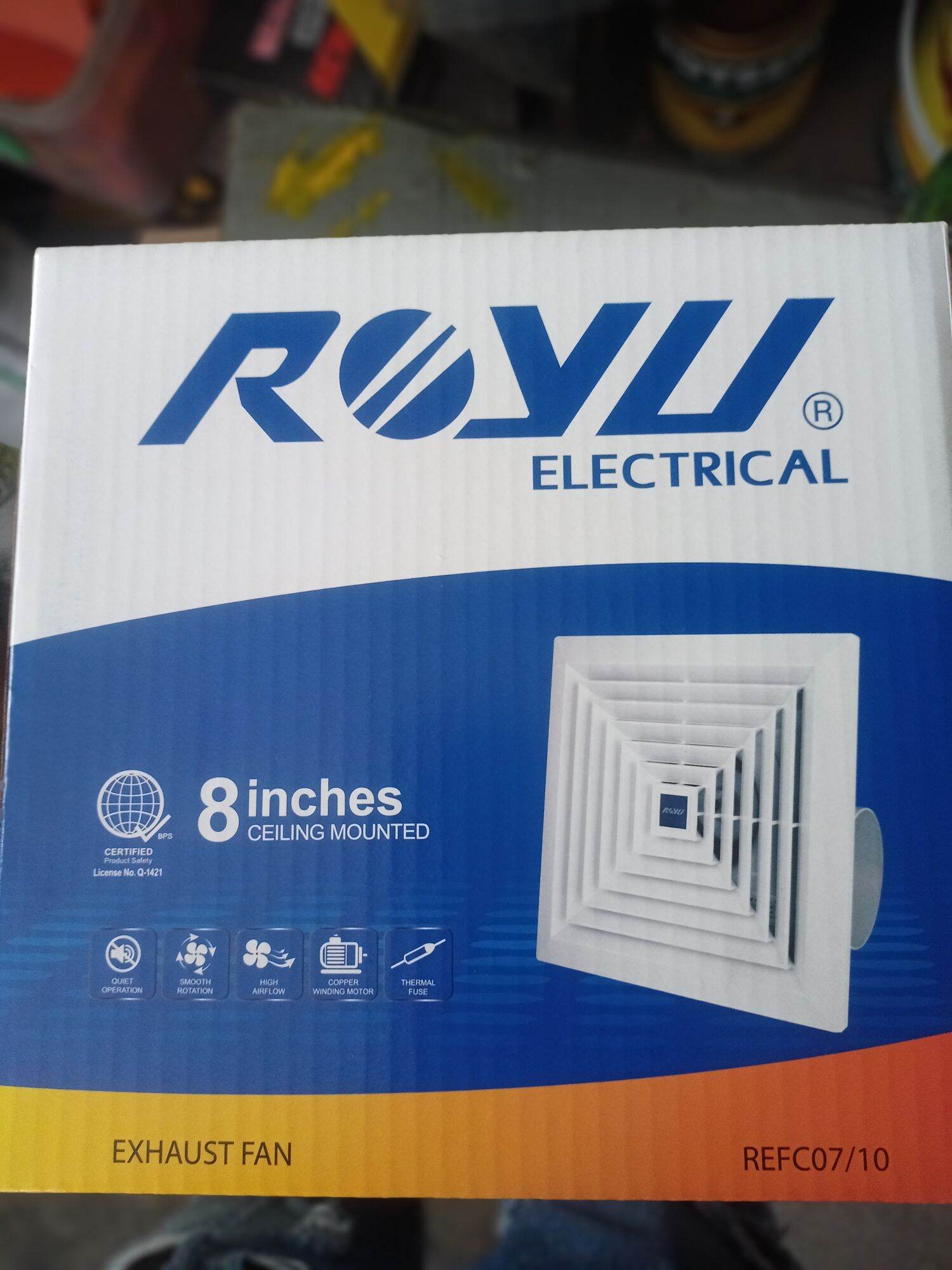 ROYU exhaust fan 8inches ceiling mounted Lazada PH