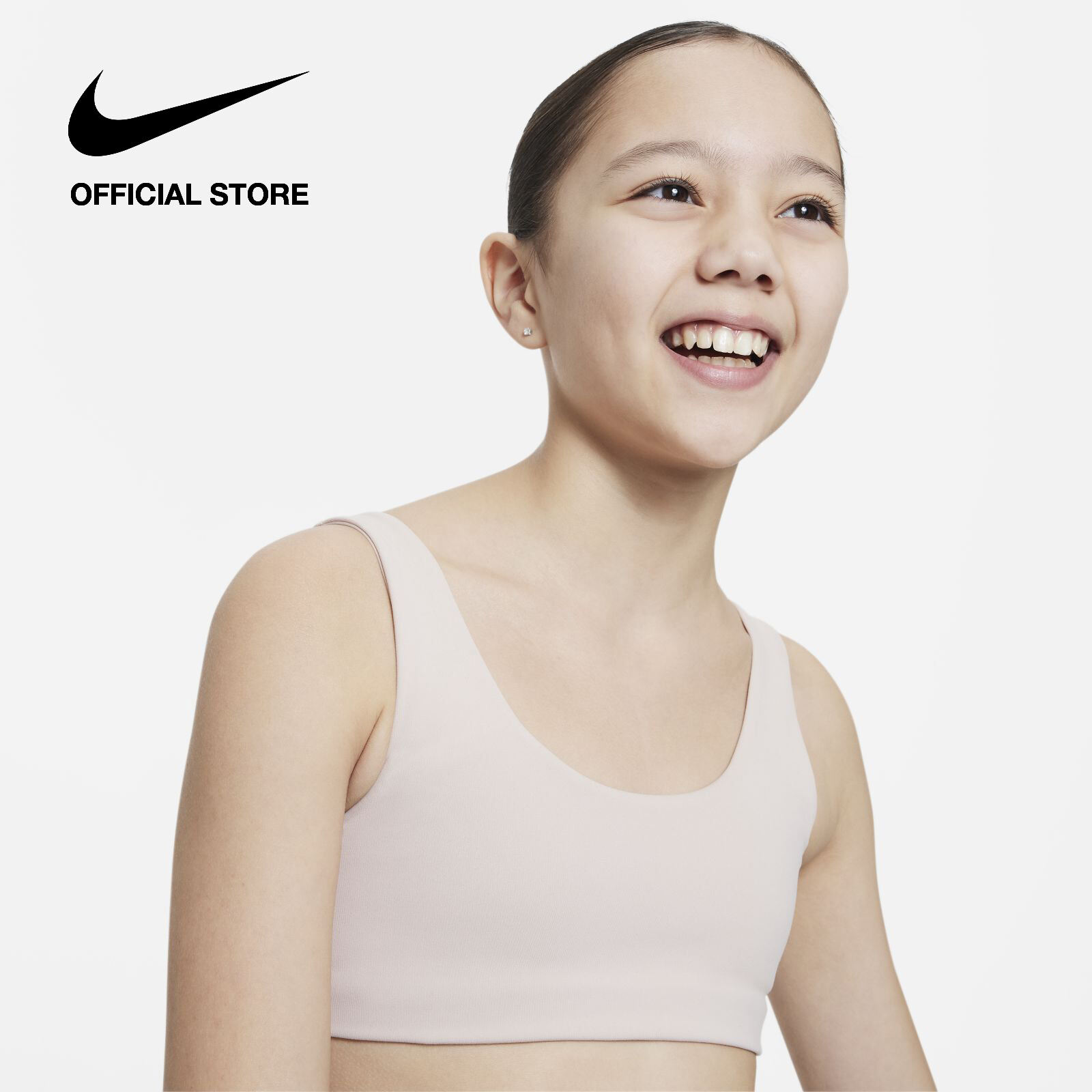 Nike Dri-FIT Kids' Alate All U Big Kids' (Girls') Sports Bra - Particle  Beige